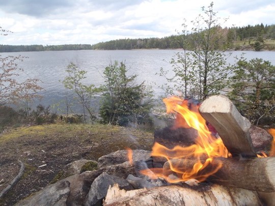 Eldstad i naturen